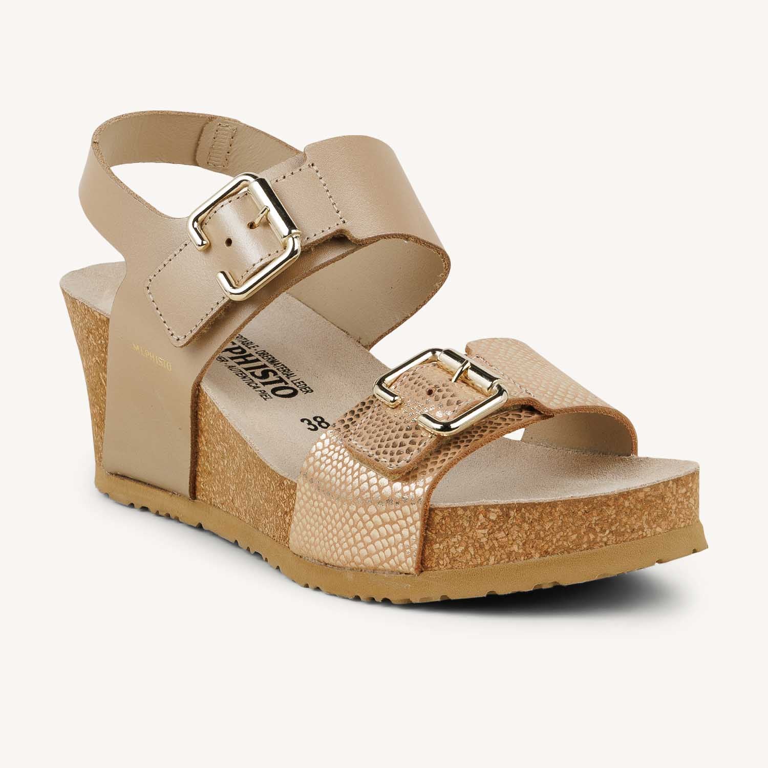 Sandales Femme MEPHISTO LISSANDRA Or/Bronze