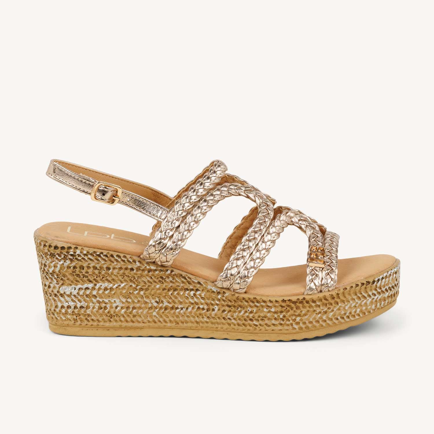 Sandales Femme LES PETITES BOMBES NIZA Or/Bronze