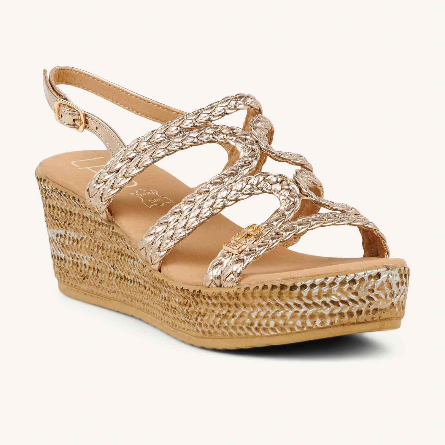 Sandales Femme LES PETITES BOMBES NIZA Or/Bronze