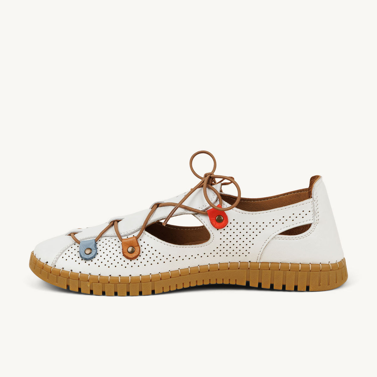 Mocassins Femme COCO ABRICOT MALGIELLES Blanc