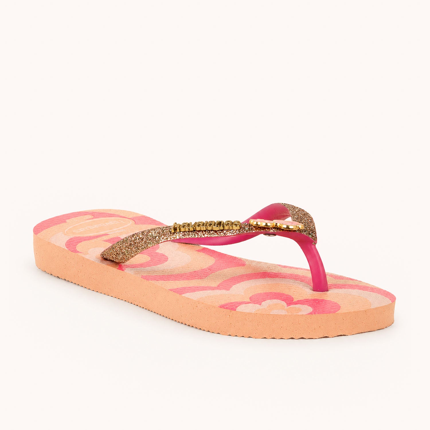 Tongs et Crocs Enfant HAVAIANAS SLIM GLITTER Rose