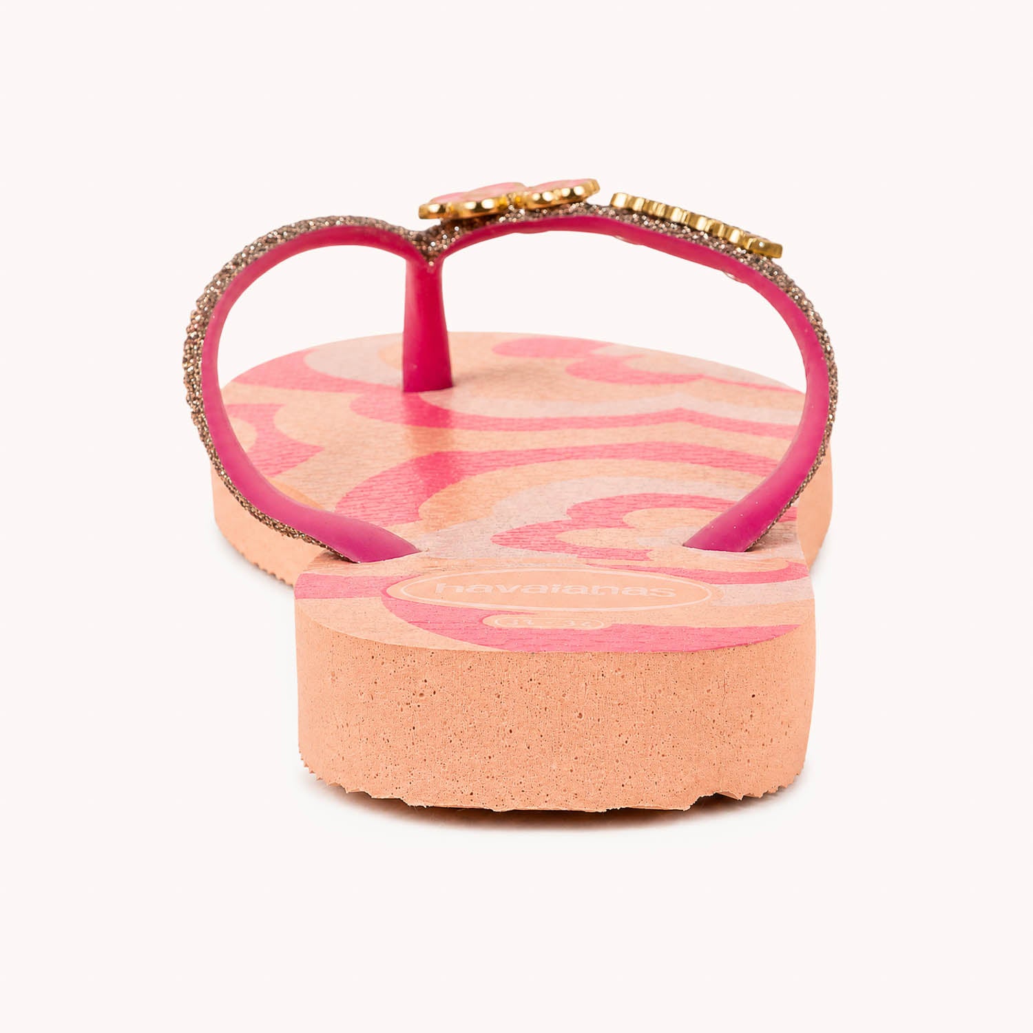 Tongs et Crocs Enfant HAVAIANAS SLIM GLITTER Rose