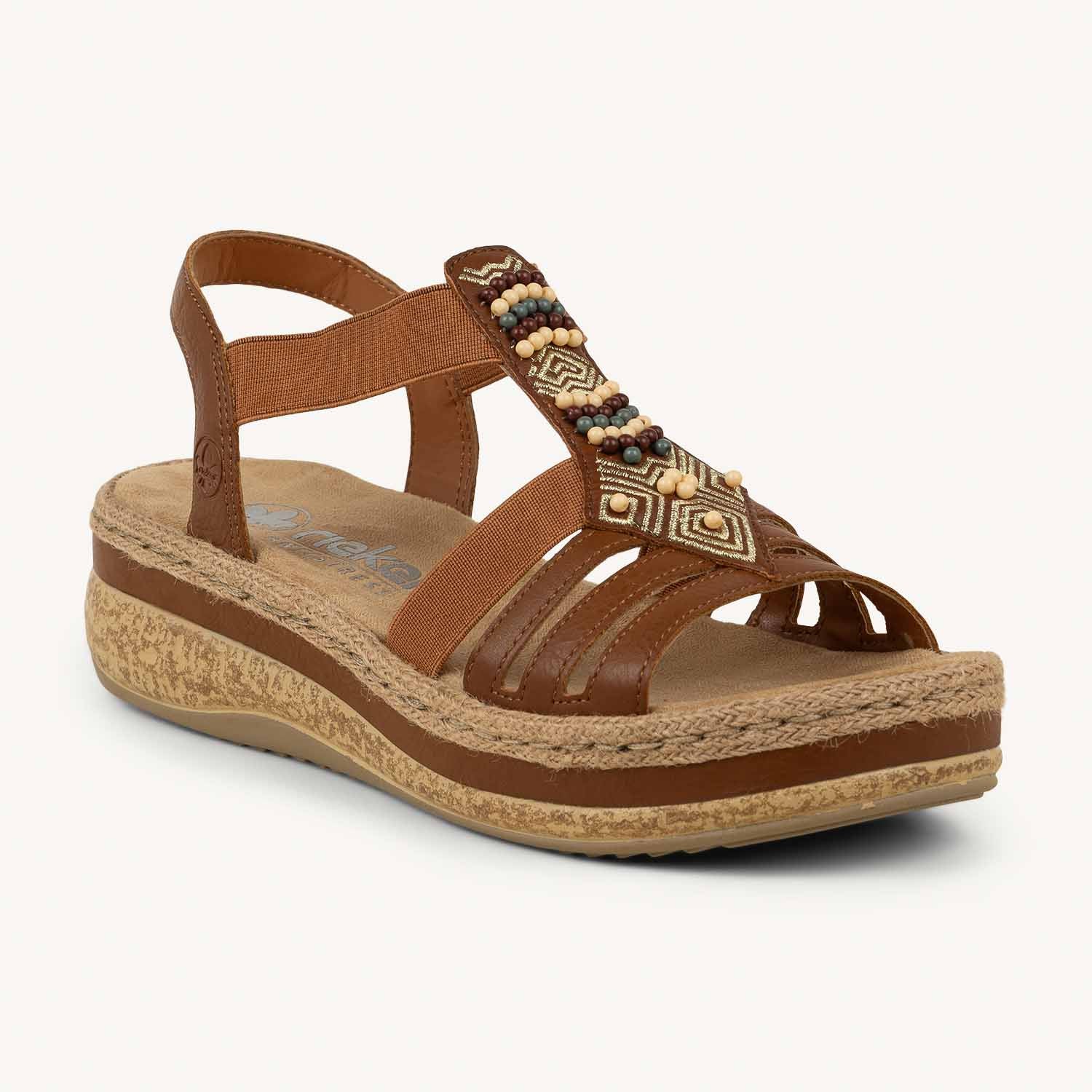 Sandales Femme RIEKER V0921 RIEDONU Marron