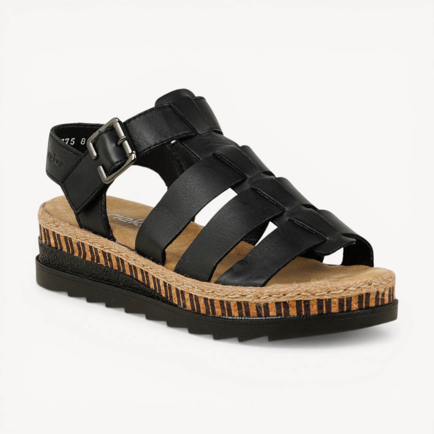 Sandales Femme RIEKER V7904 - REJJA Noir