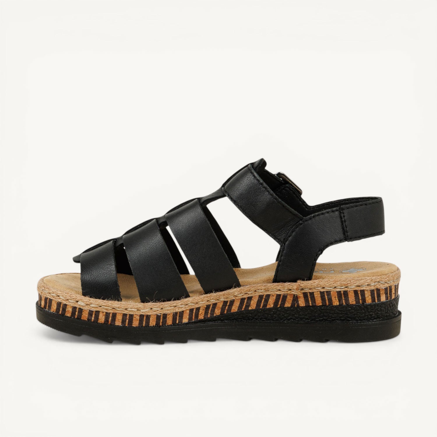 Sandales Femme RIEKER V7904 - REJJA Noir