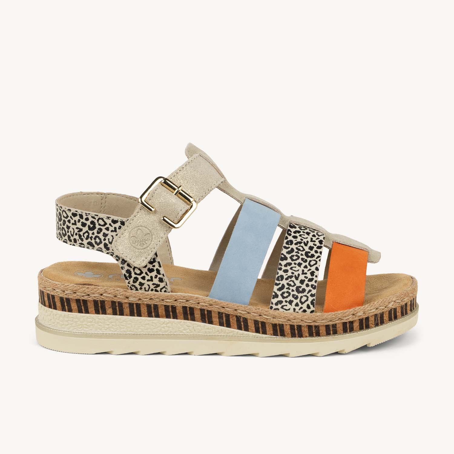 Sandales Femme RIEKER V7904 - RIEBOP Multicolore