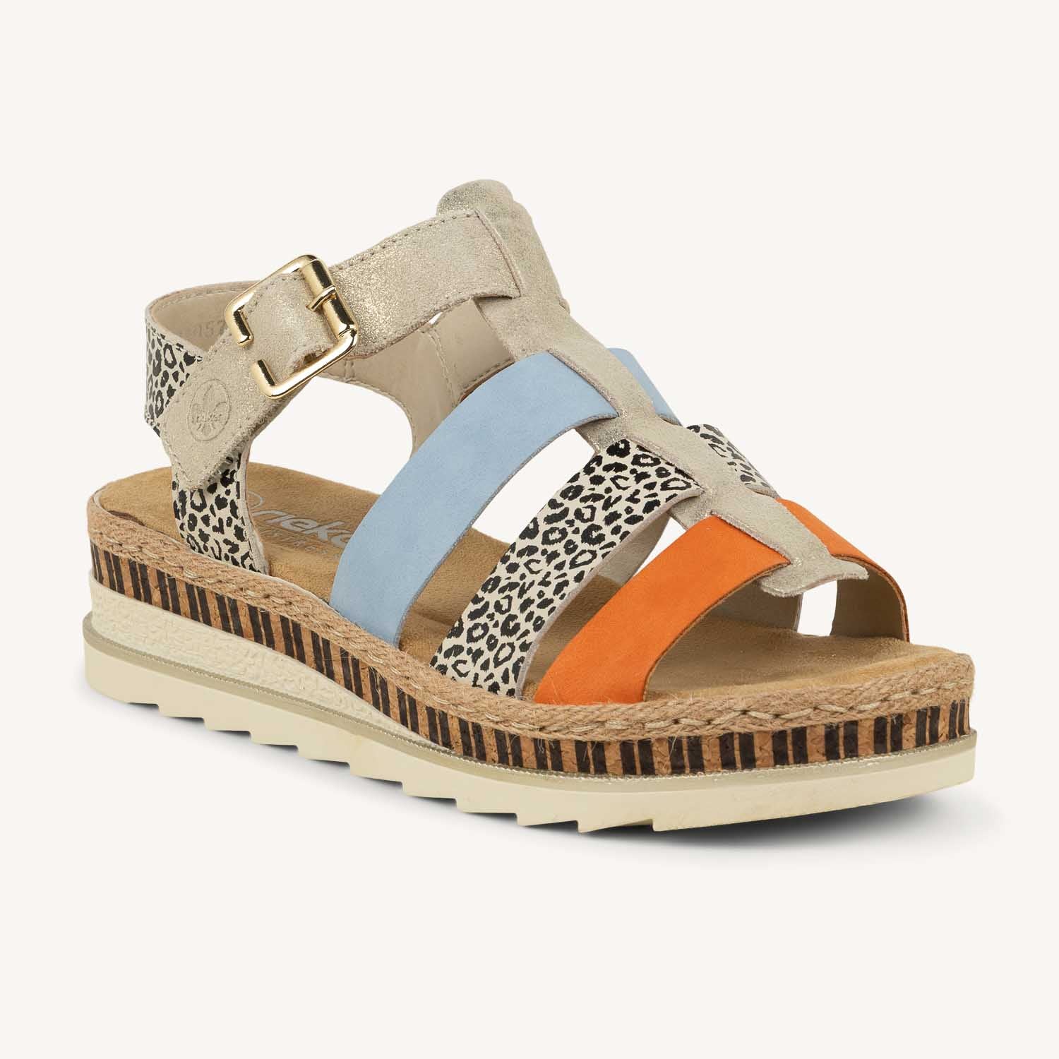 Sandales Femme RIEKER V7904 - RIEBOP Multicolore