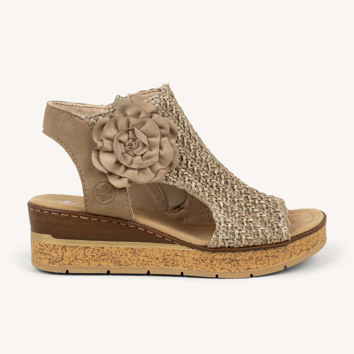 Sandales Femme RIEKER 63791 - REFLOWER Beige