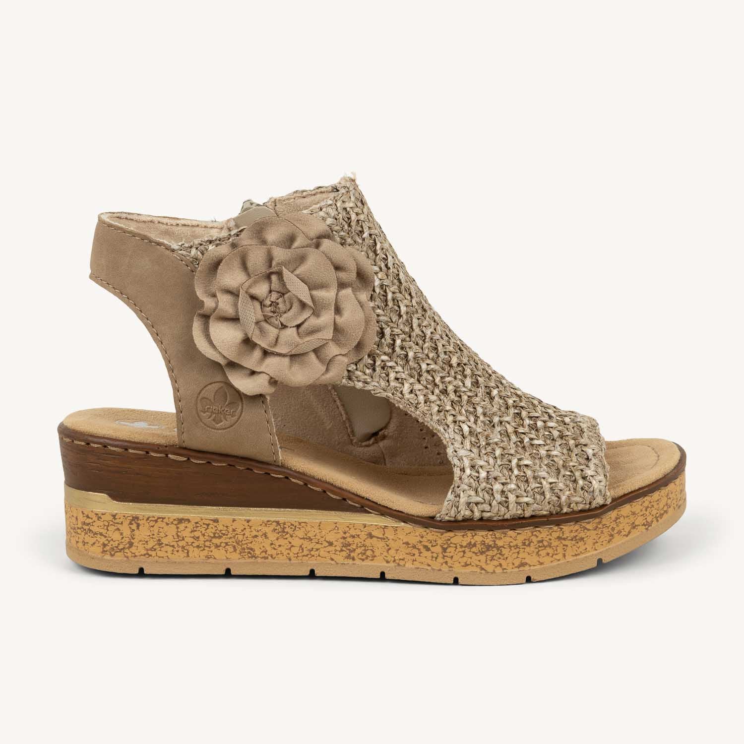 Sandales Femme RIEKER 63791 - REFLOWER Beige