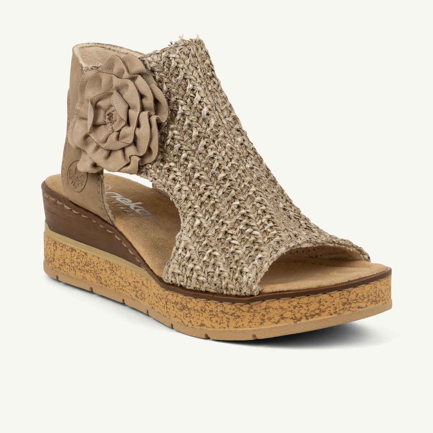 Sandales Femme RIEKER 63791 - REFLOWER Beige