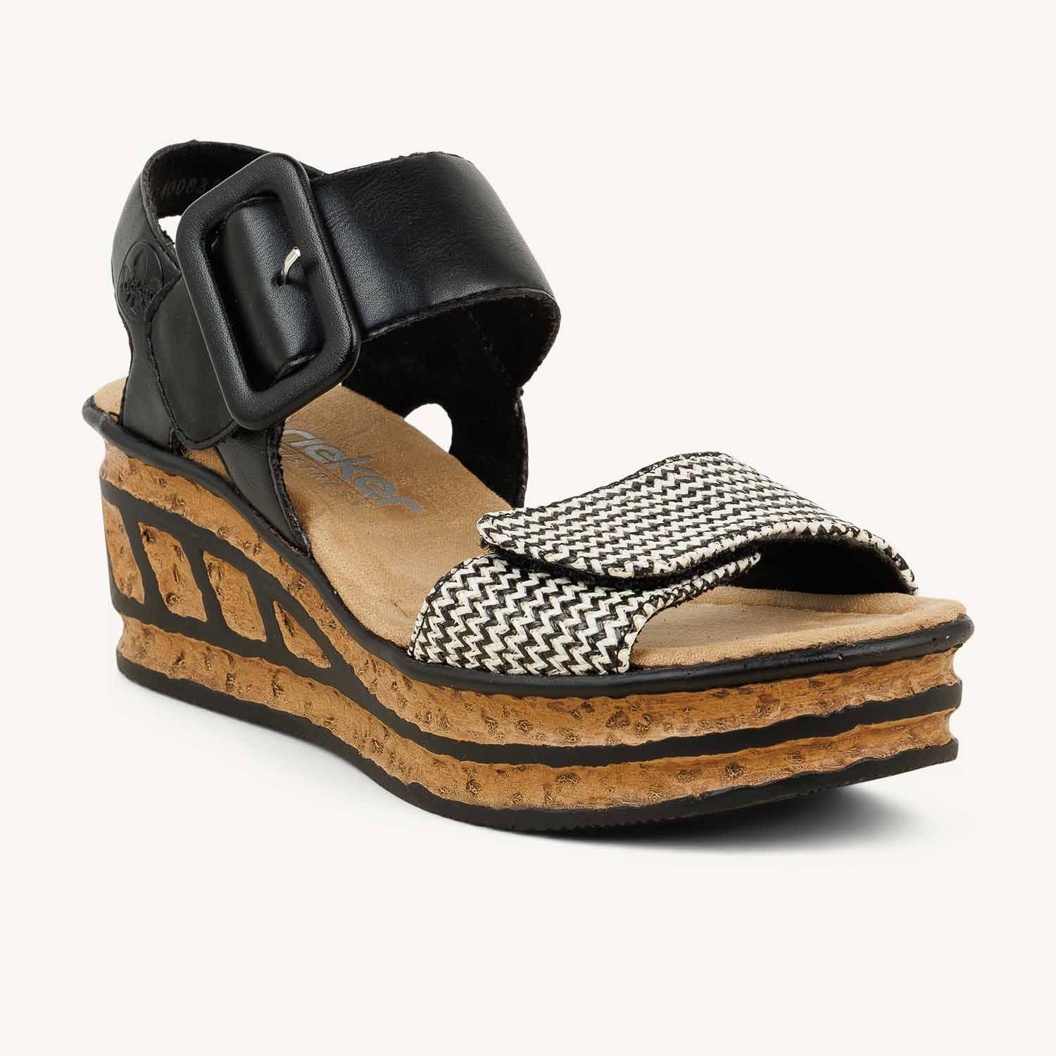 Sandales Femme RIEKER 68172 - RECCITA Noir