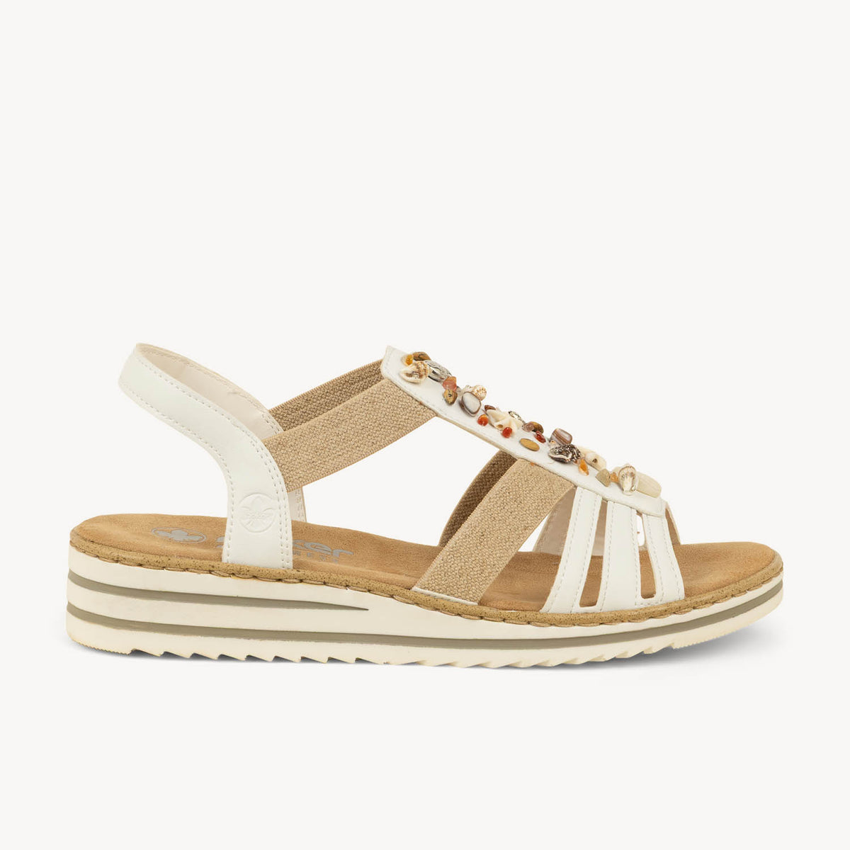Sandales Femme RIEKER V0656 - RIEMONTA Blanc