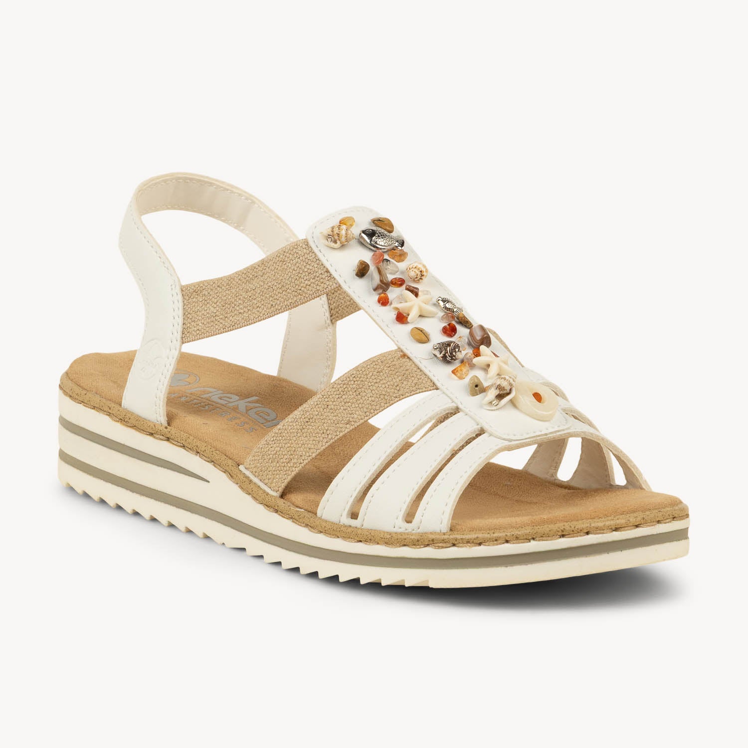 Sandales Femme RIEKER V0656 - RIEMONTA Blanc