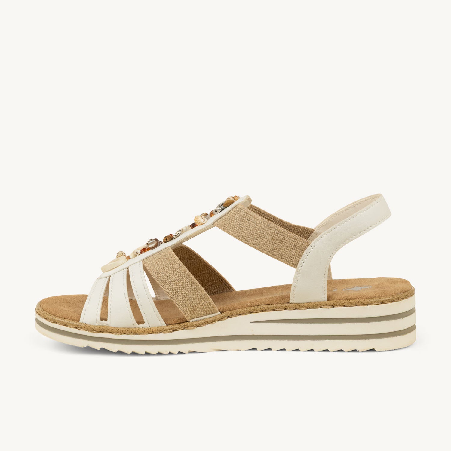 Sandales Femme RIEKER V0656 - RIEMONTA Blanc