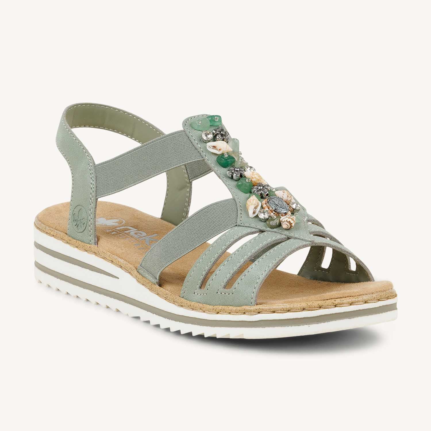 Sandales Femme RIEKER V0649 - RIELOSA Vert