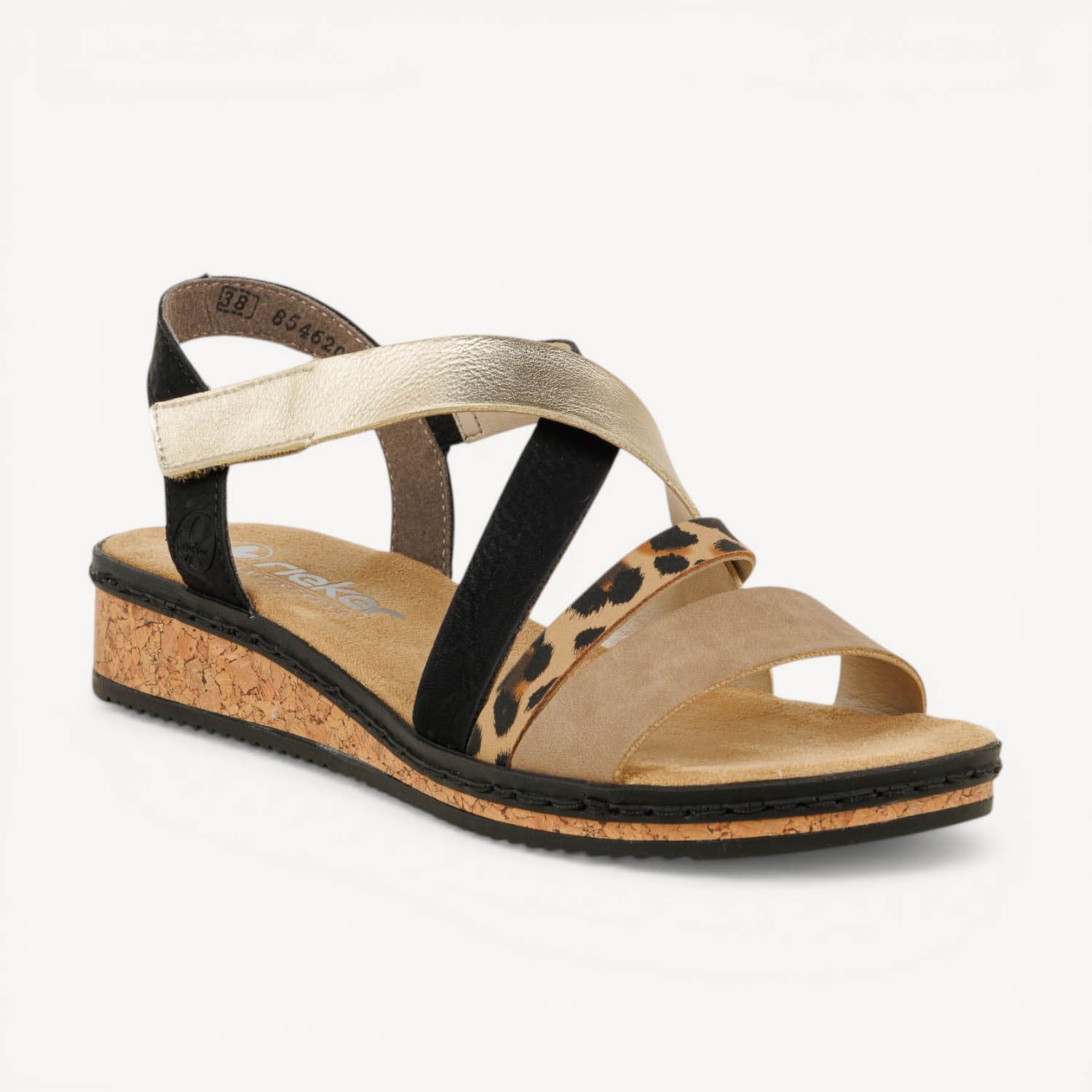 Sandales Femme RIEKER V3663 - RIELEOPARD Multicolore
