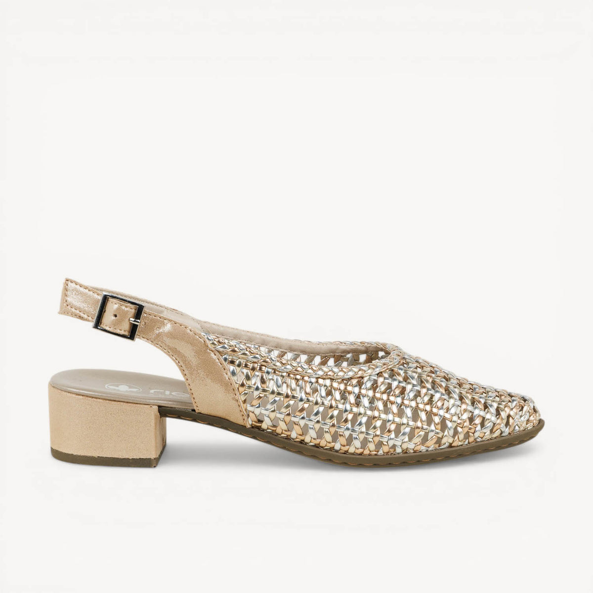 Escarpins & Slingback Femme RIEKER 47078 - RIETRESSE Or/Bronze