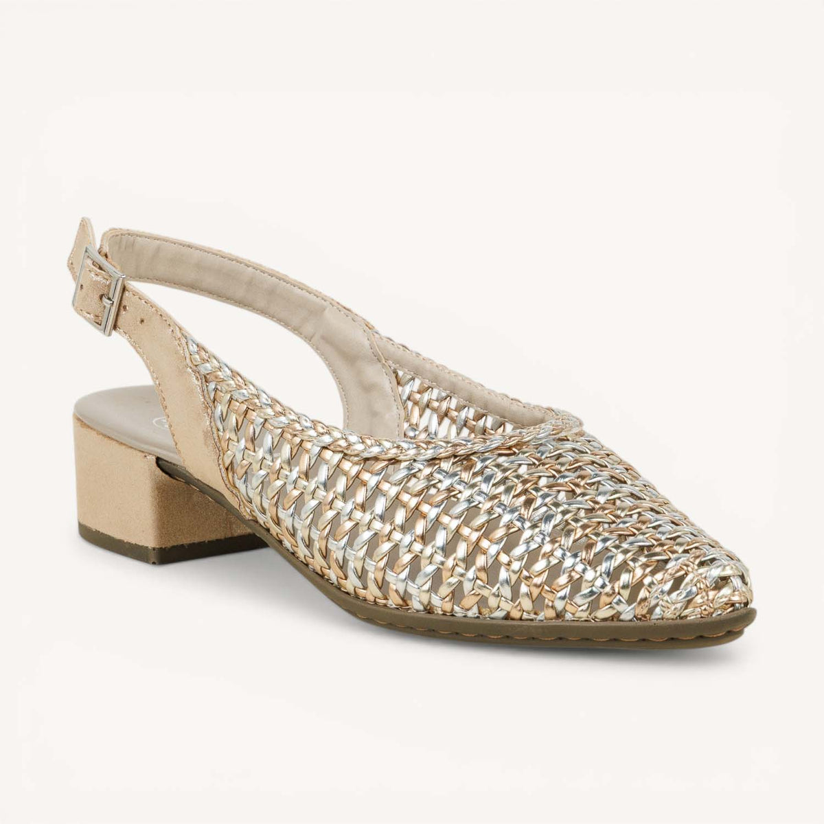 Escarpins & Slingback Femme RIEKER 47078 - RIETRESSE Or/Bronze