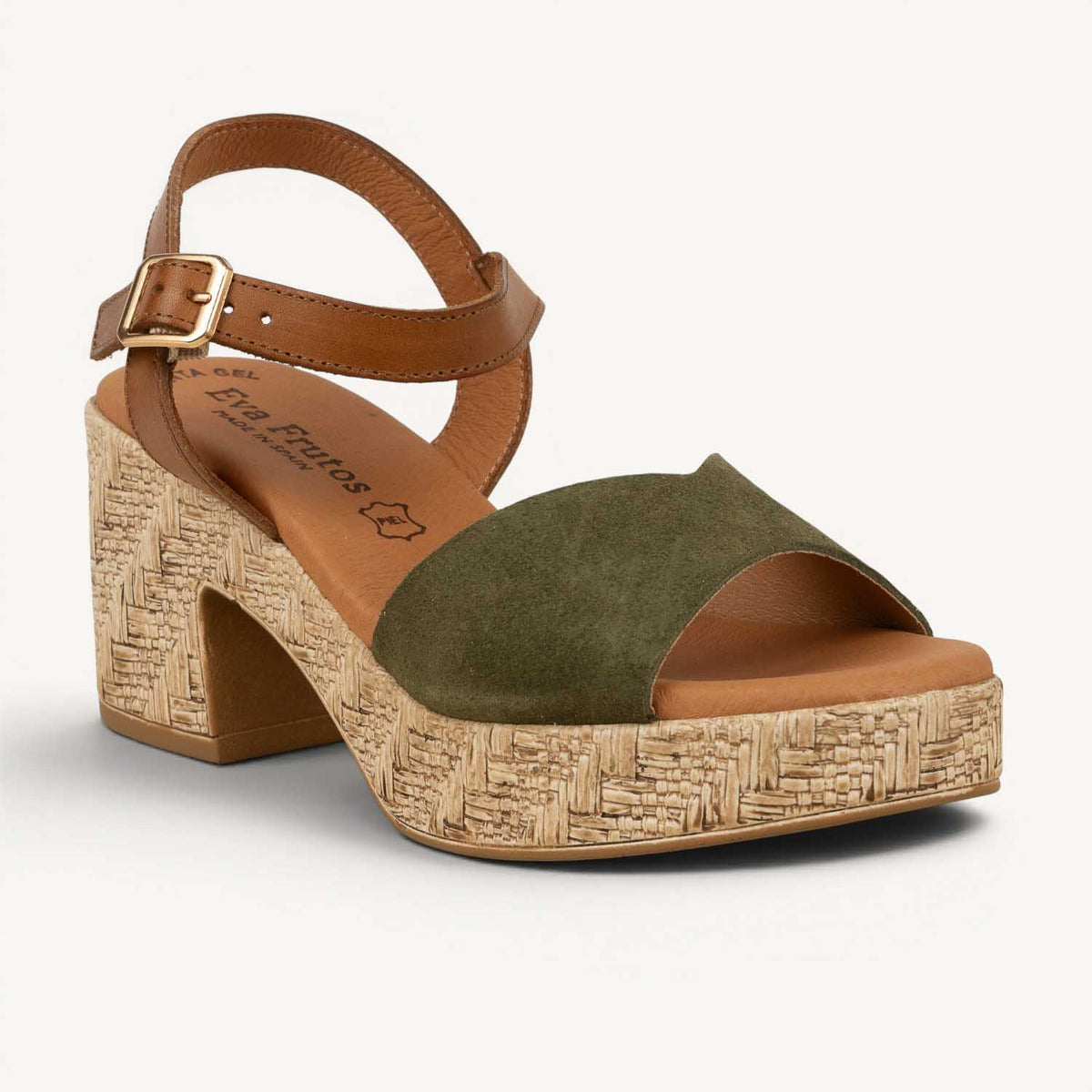 Sandales Femme EVA FRUTOS EVONO Kaki