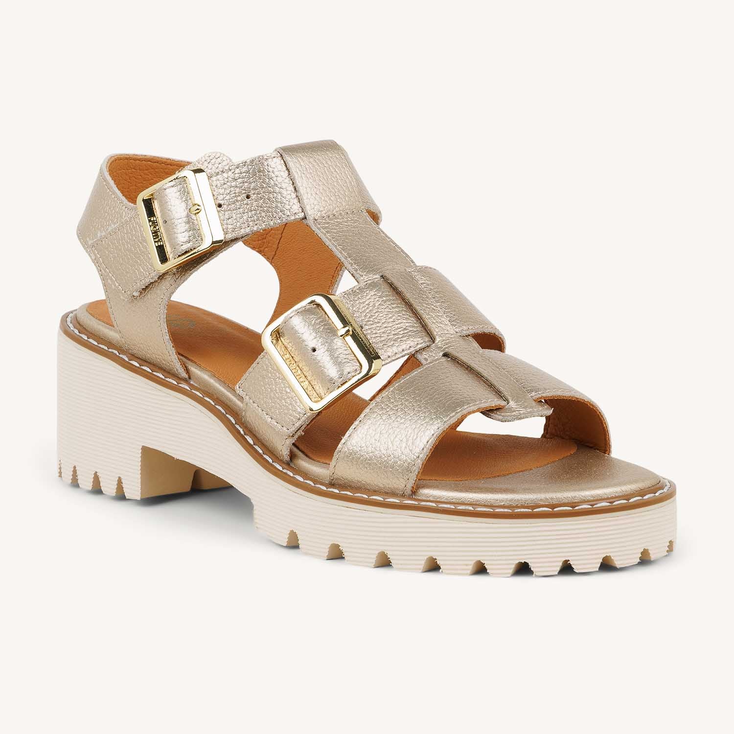 Sandales Femme FUGITIVE BOVAL Or/Bronze