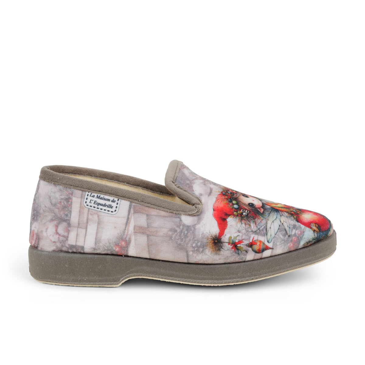 Chaussons Femme LA MAISON DE L'ESPADRILLE LUTIN CHAR Gris