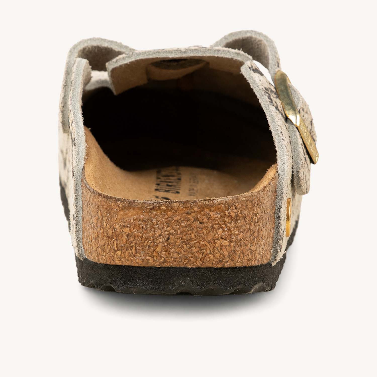 Mules Femme BIRKENSTOCK BOSTON SNAKE OYSTER Beige