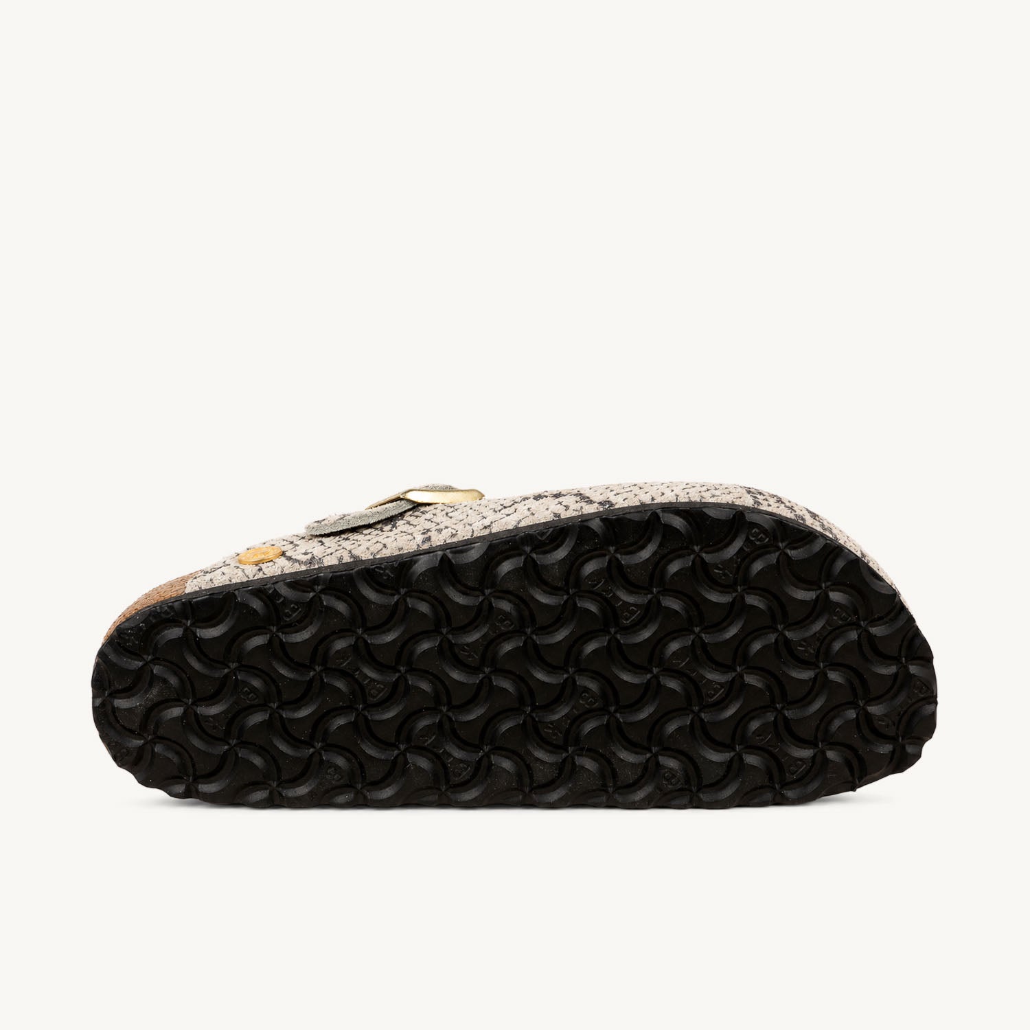 Mules Femme BIRKENSTOCK BOSTON SNAKE OYSTER Beige