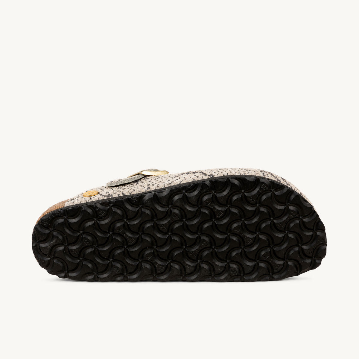 Mules Femme BIRKENSTOCK BOSTON SNAKE OYSTER Beige