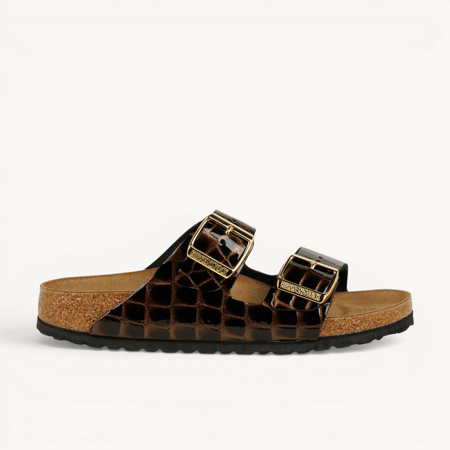 Mules Femme BIRKENSTOCK ARIZONA LENA LEATHER BLACK Marron