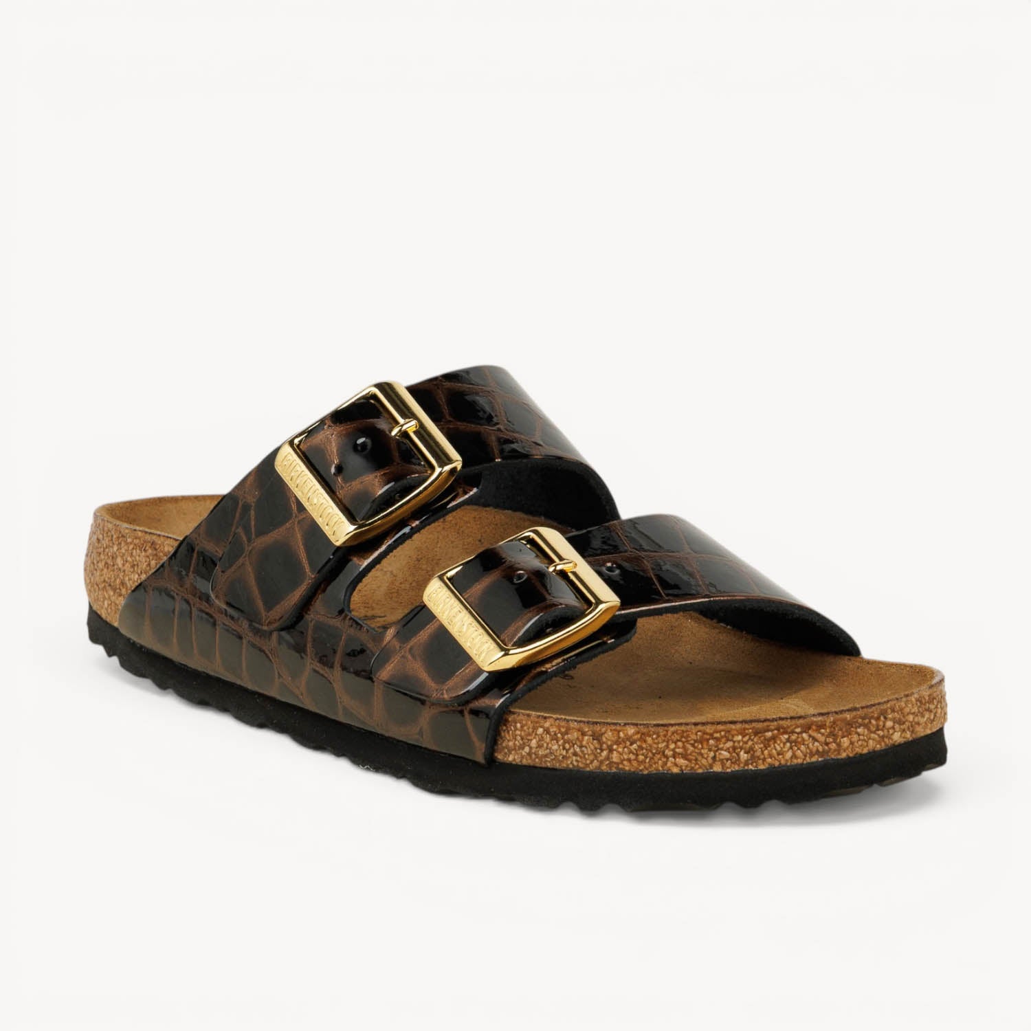 Mules Femme BIRKENSTOCK ARIZONA LENA LEATHER BLACK Marron