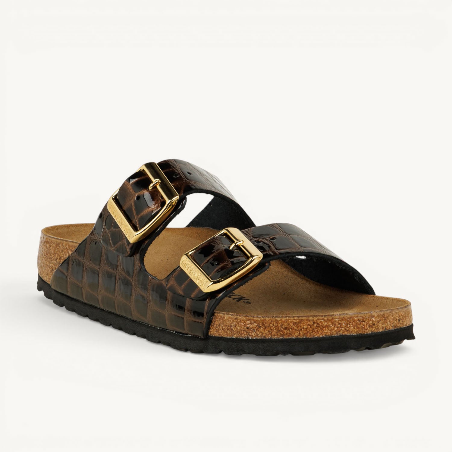 Mules Femme BIRKENSTOCK ARIZONA LENA LEATHER BLACK Marron