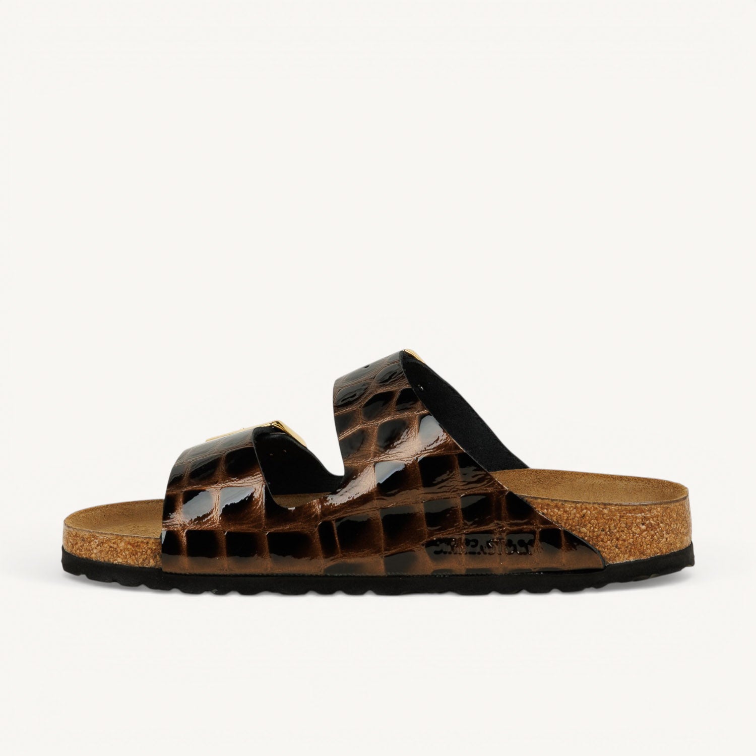 Mules Femme BIRKENSTOCK ARIZONA LENA LEATHER BLACK Marron