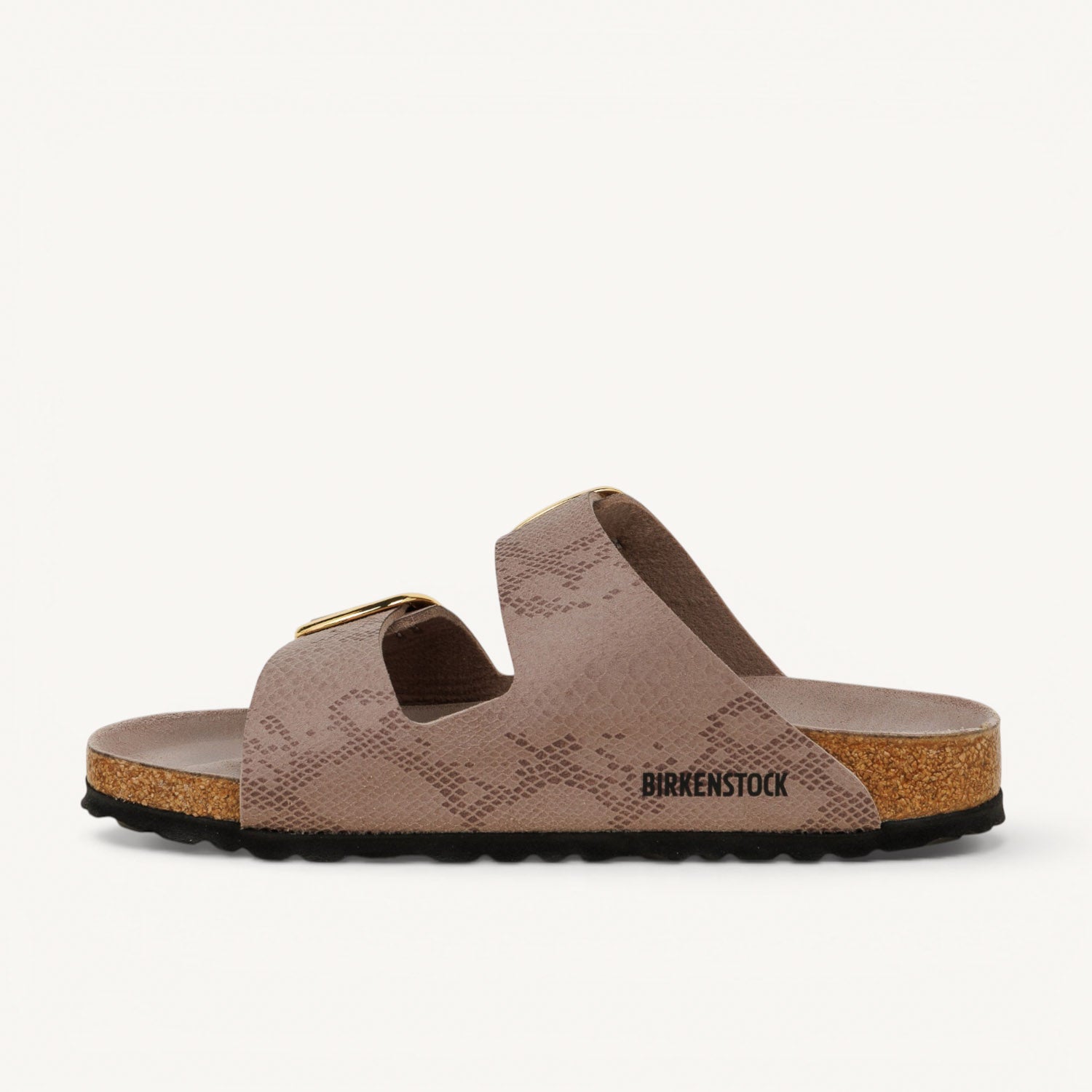 Mules Femme BIRKENSTOCK ARIZONA BIG BUCKLE PYTHON Beige