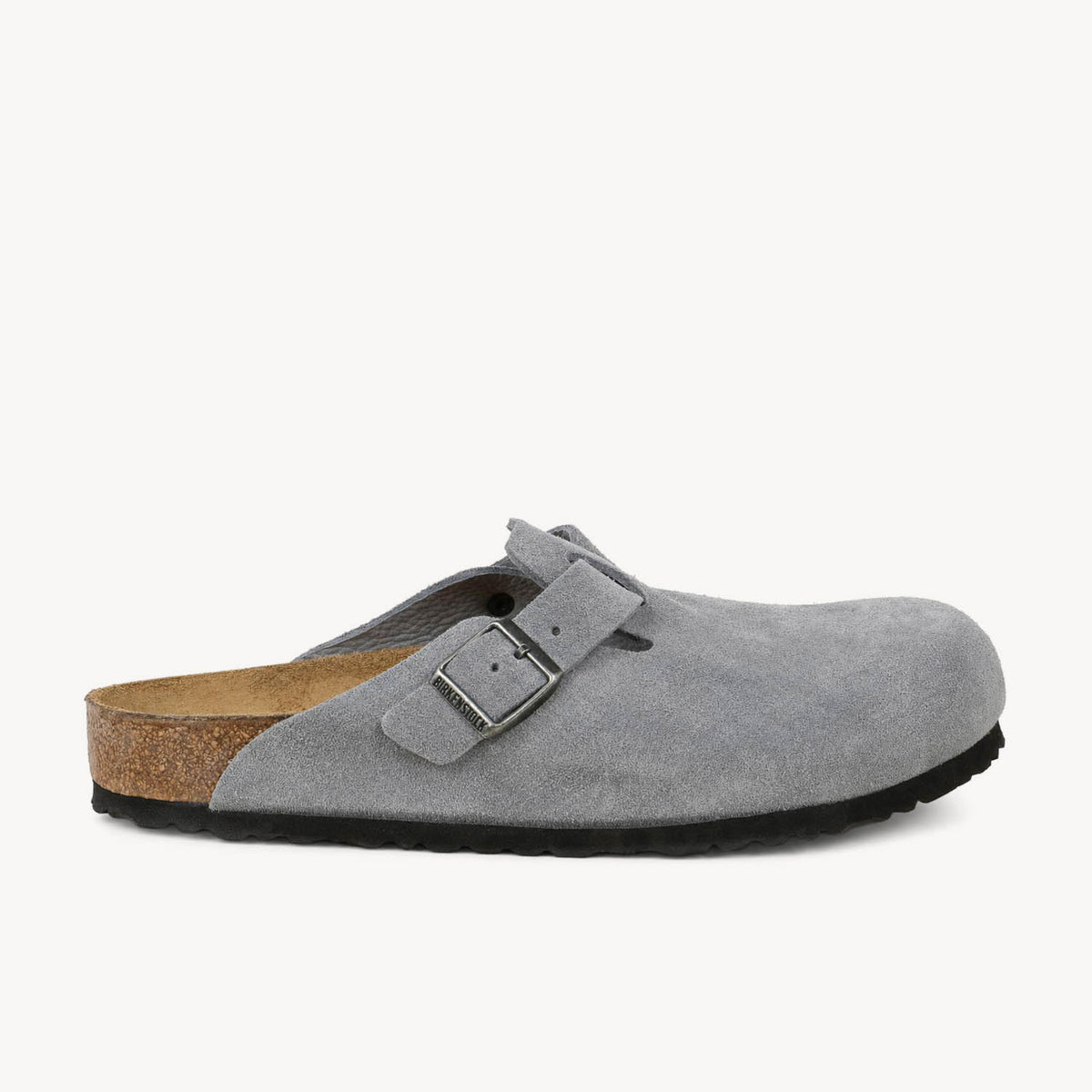 Sandales Homme BIRKENSTOCK BOSTON SUEDE STONE BLUE Bleu