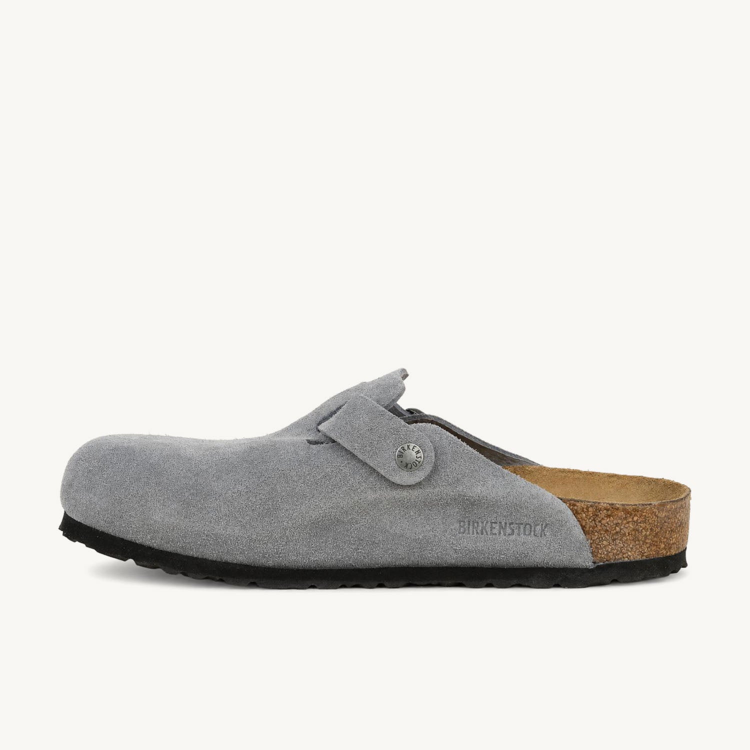 Sandales Homme BIRKENSTOCK BOSTON SUEDE STONE BLUE Bleu