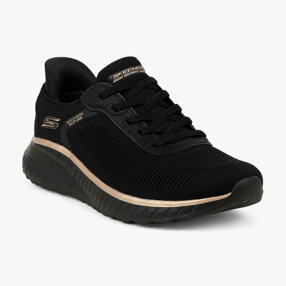 Sneakers Femme SKECHERS BOBS SQUAD SLIP INS Noir