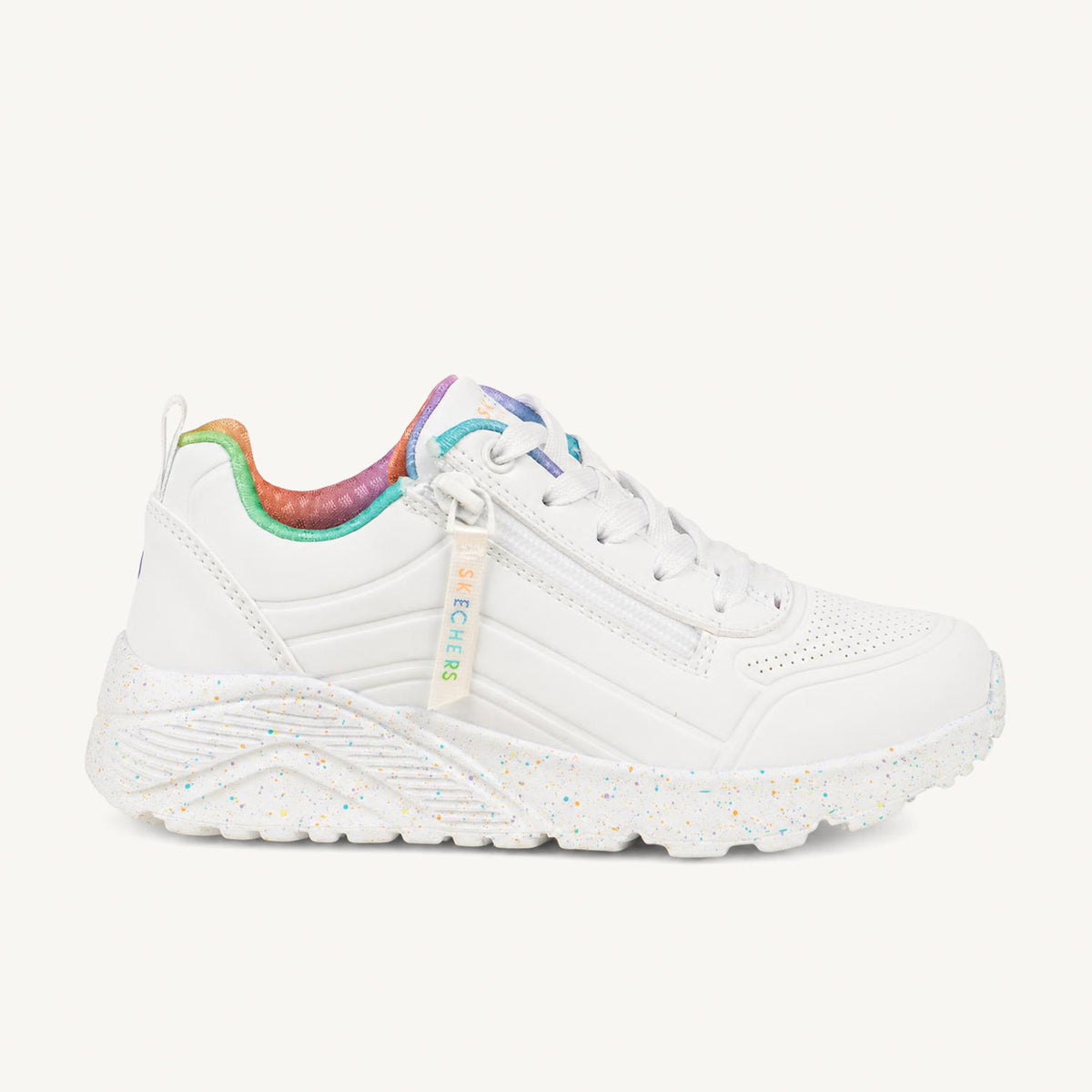 Baskets Enfant SKECHERS UNO LITE VIVID SPLASH Blanc