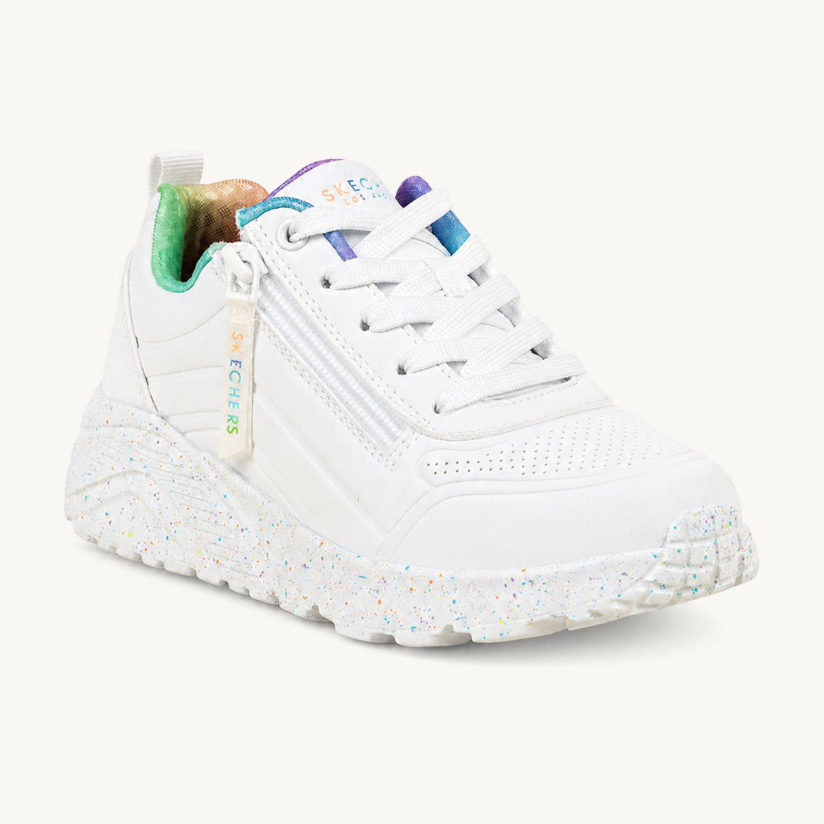 Baskets Enfant SKECHERS UNO LITE VIVID SPLASH Blanc