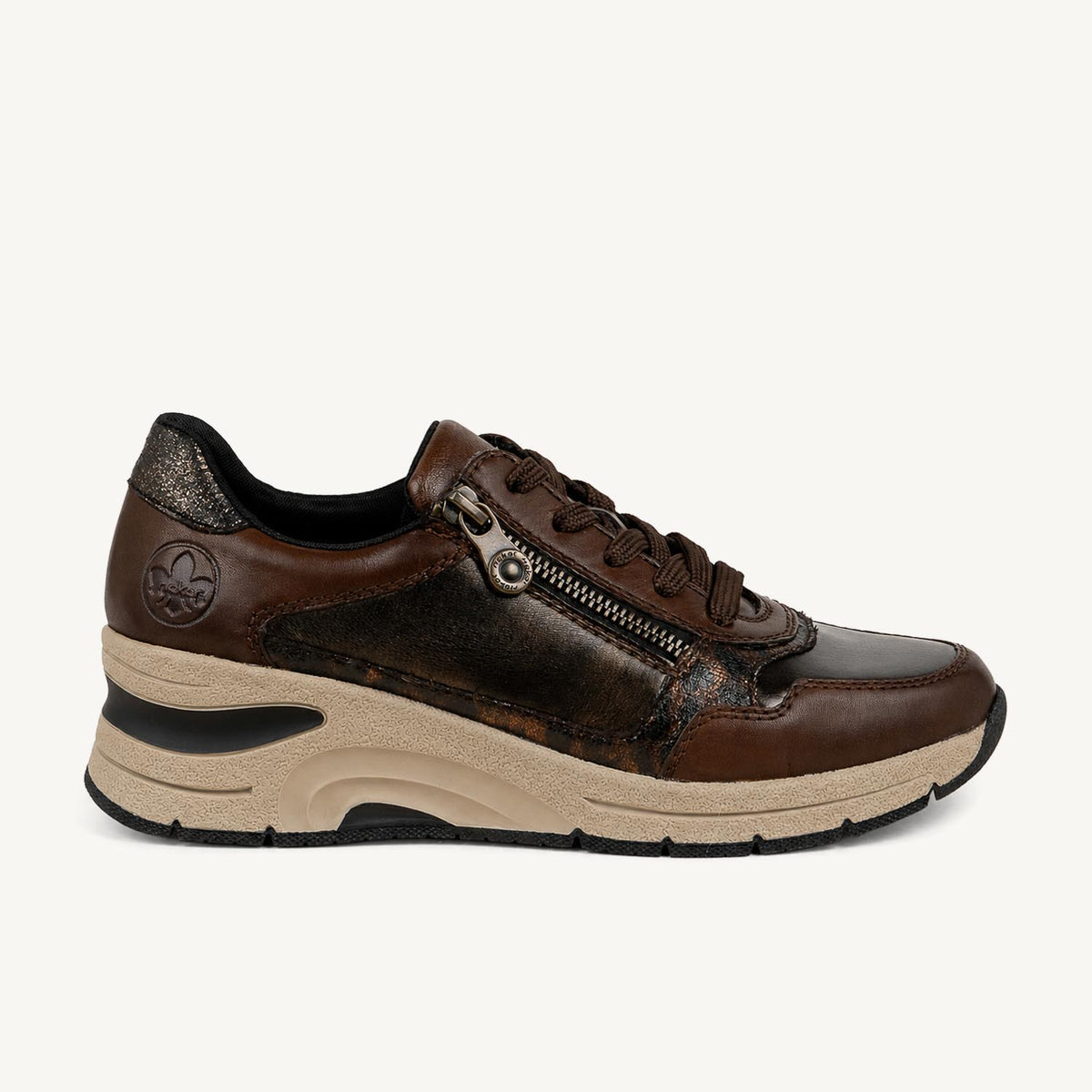 Baskets Femme RIEKER N9301 - RIMOITY Marron