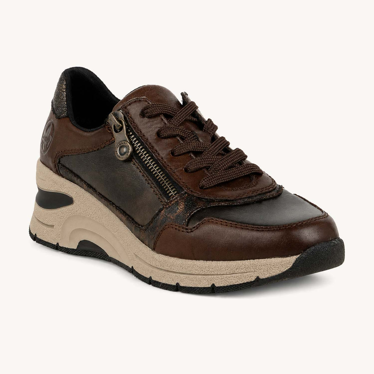 Baskets Femme RIEKER N9301 - RIMOITY Marron