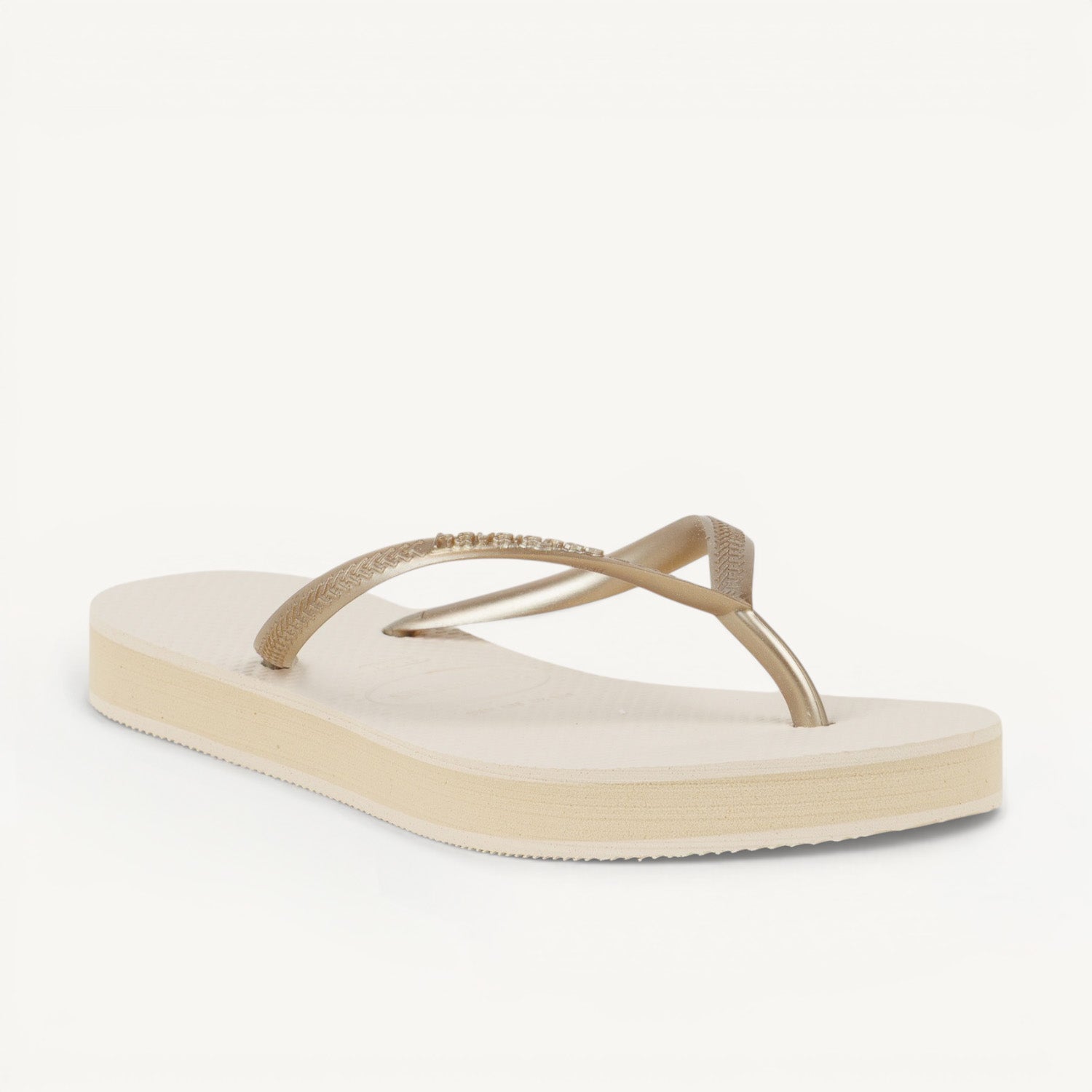 Tongs et crocs Femme HAVAIANAS SLIM PLATFORM Beige
