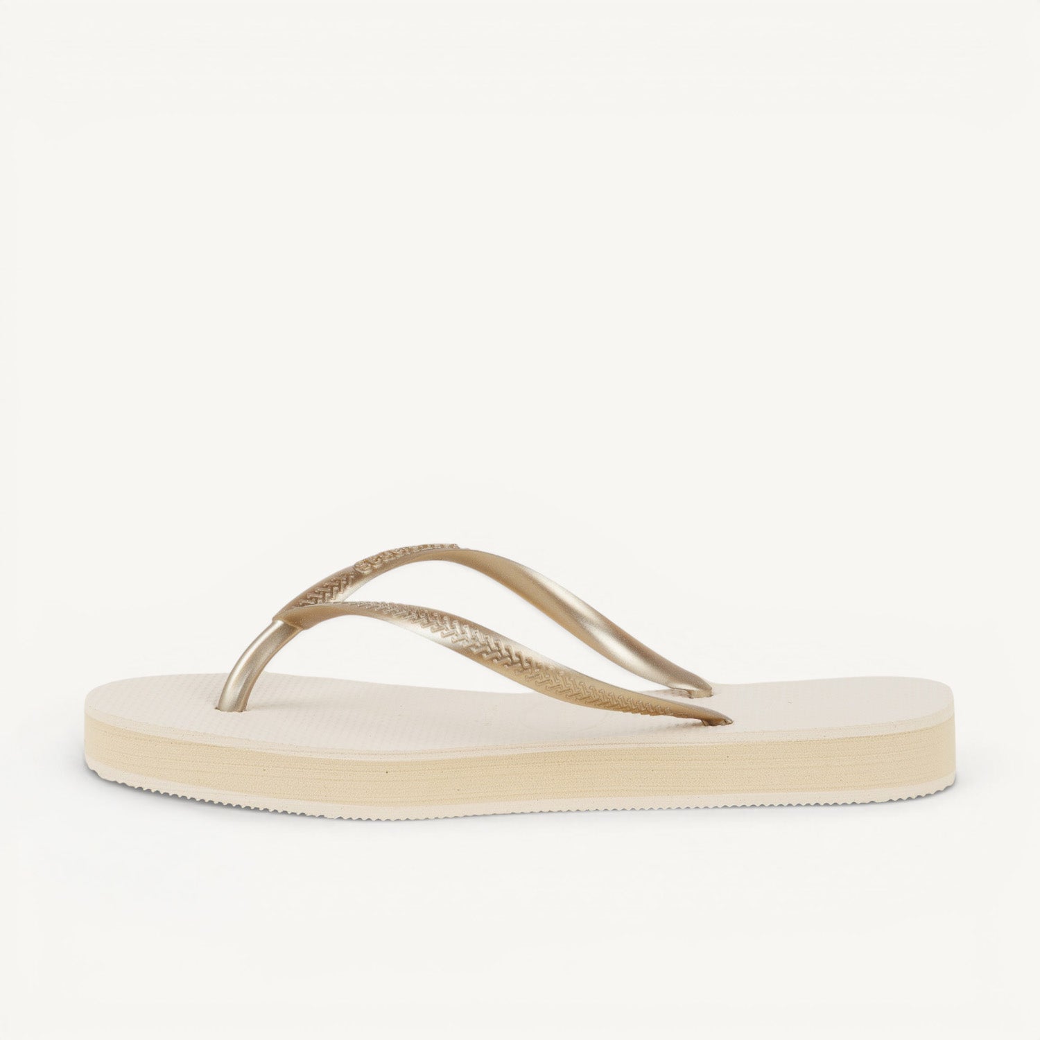 Tongs et crocs Femme HAVAIANAS SLIM PLATFORM Beige