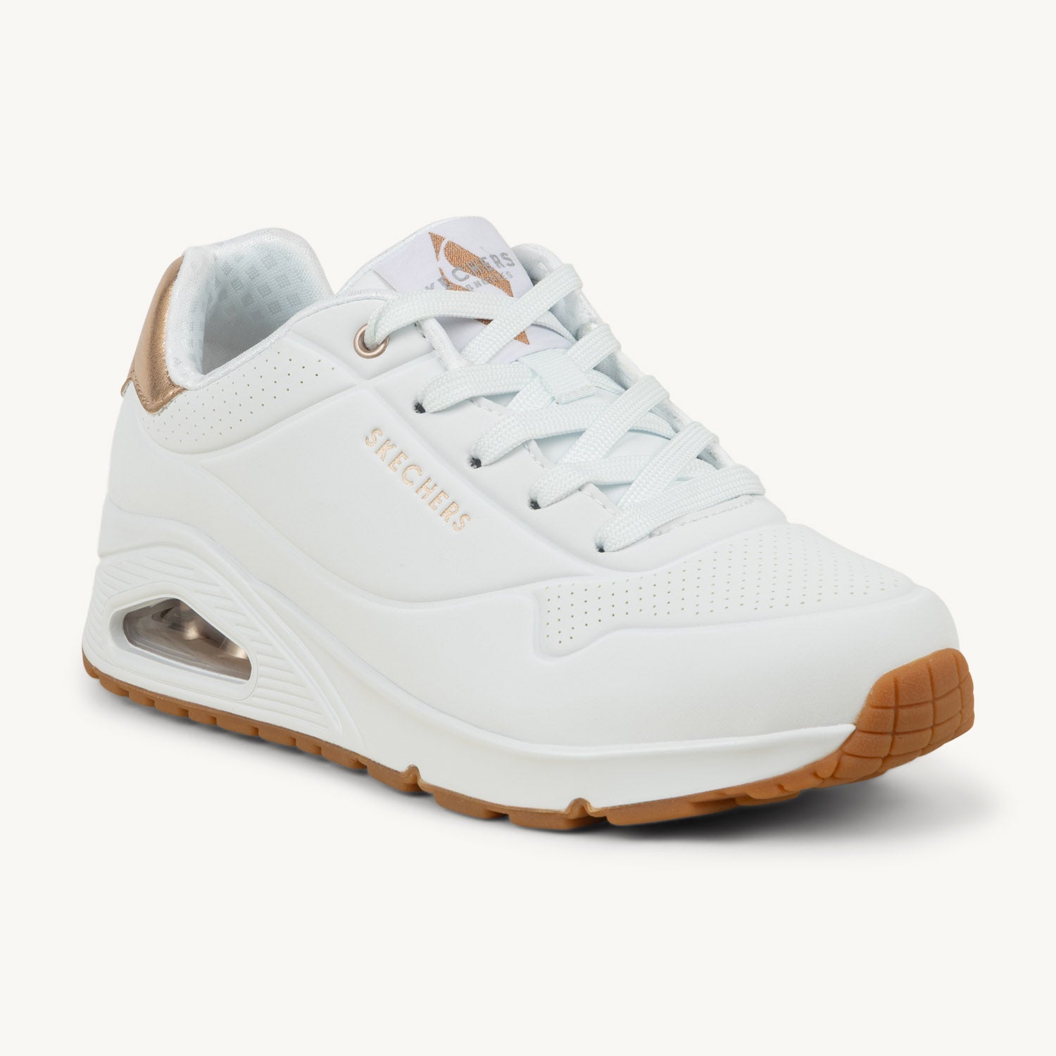 Baskets Femme SKECHERS UNO GOLDEN AIR Blanc