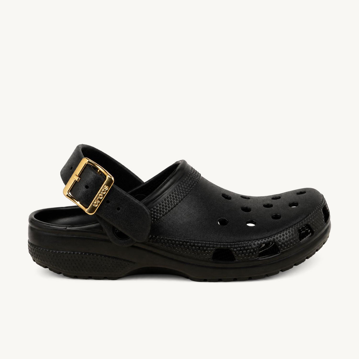 Tongs et crocs Femme CROCS CLASSIC METALLIC BUCKLE CLOG Noir