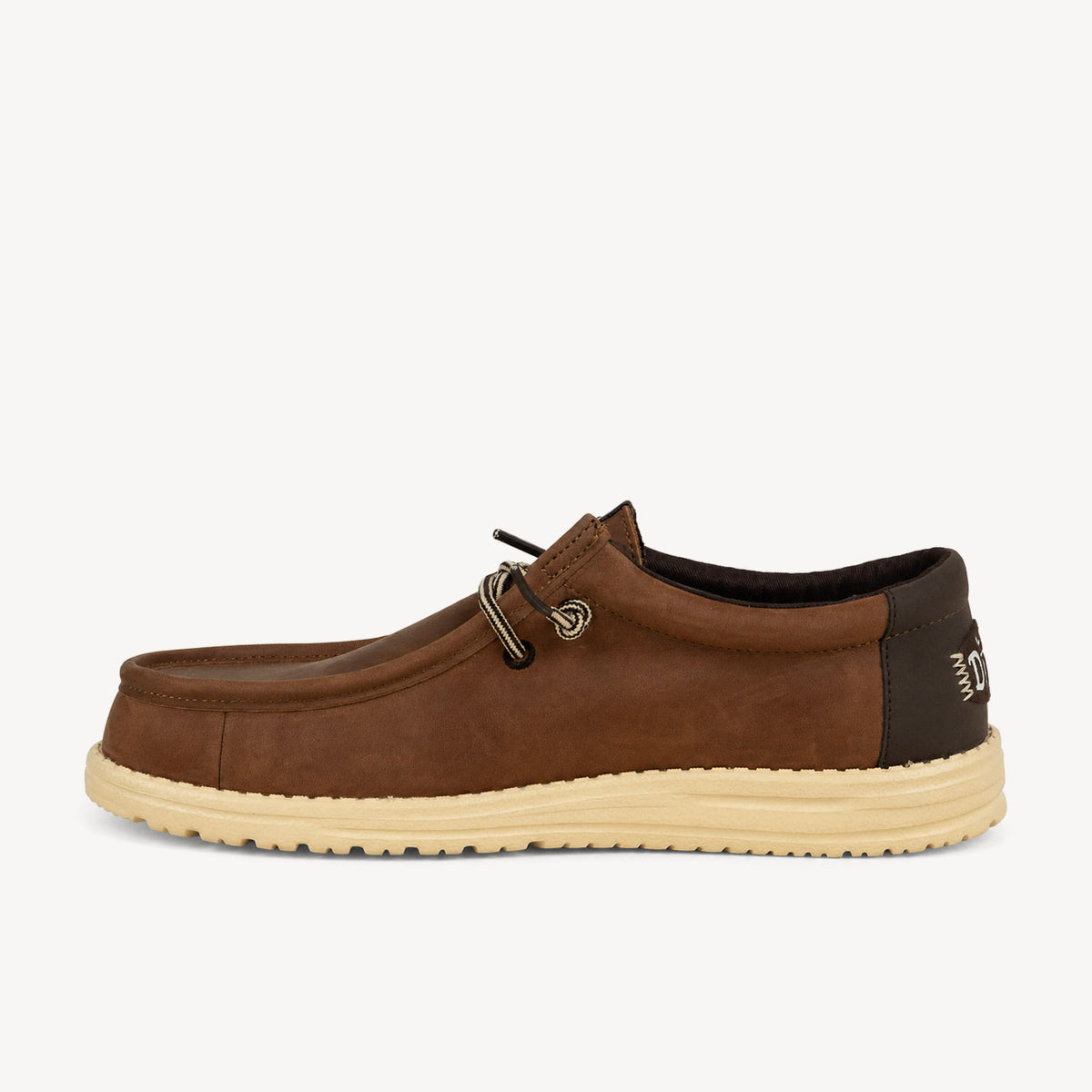Chaussures bateau Homme HEYDUDE WALLY FULL GRAIN LEATHER Marron