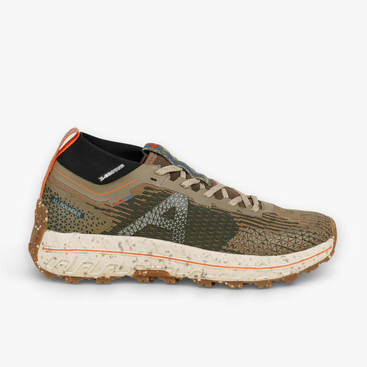 Baskets Femme ALLROUNDER BY MEPHISTO X-GROUND TEX Kaki
