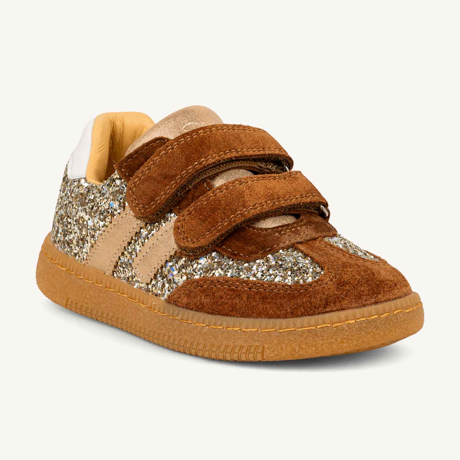 Baskets Enfant SHOO POM YUZU SCRATCH Camel