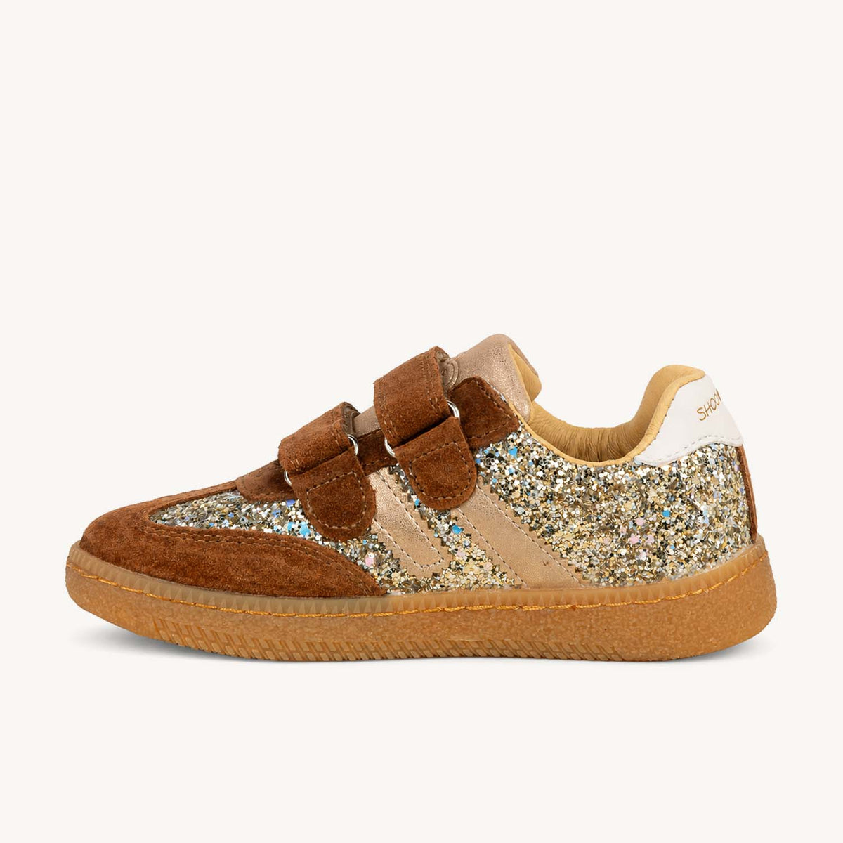 Baskets Enfant SHOO POM YUZU SCRATCH Camel