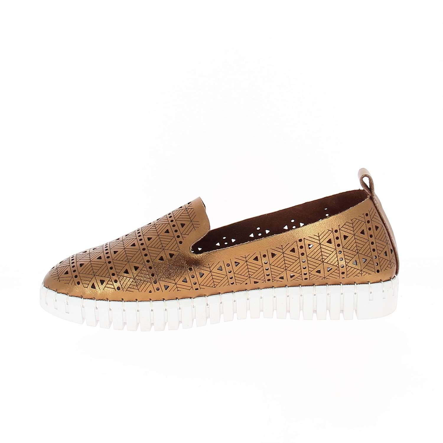 Mocassins Femme ELUE PAR NOUS RETERRE Or/Bronze