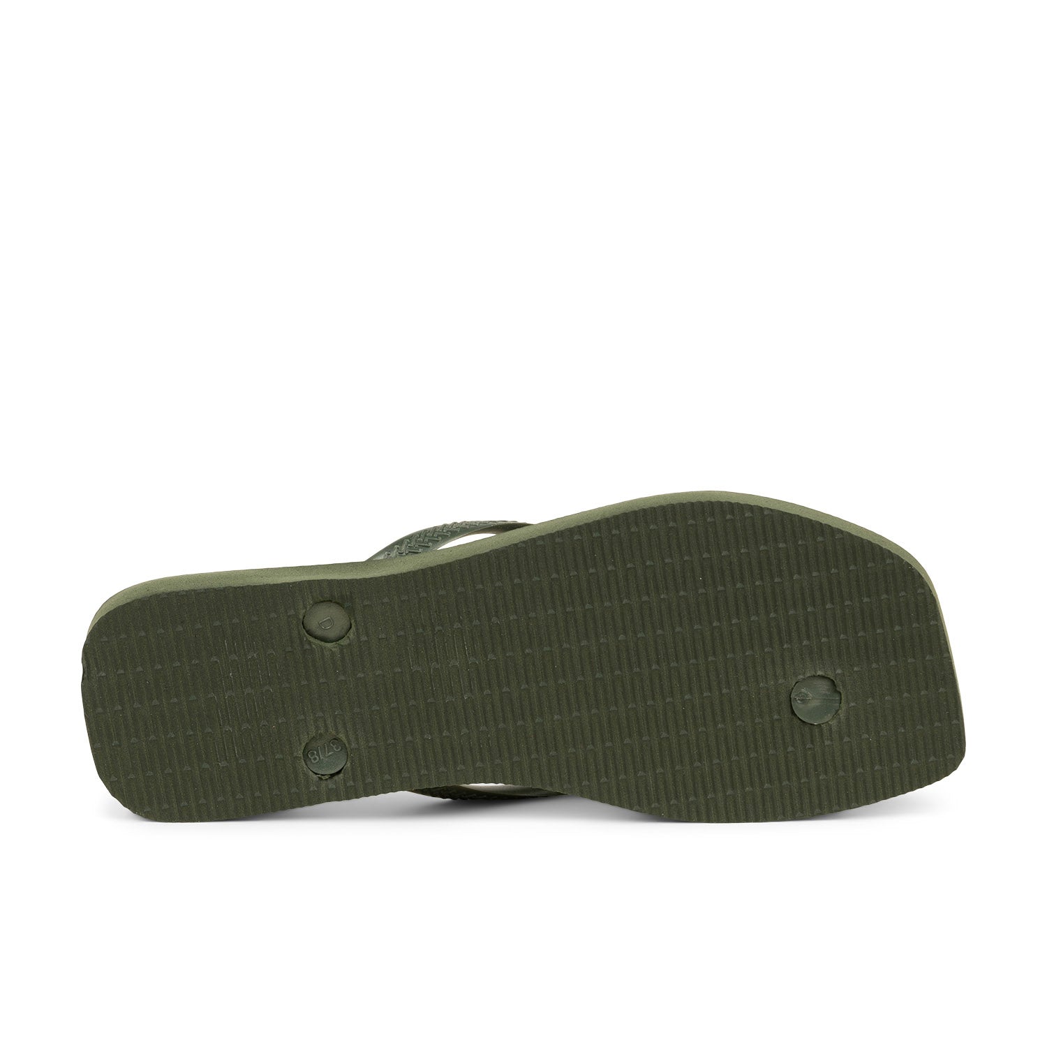 Tongs et crocs Femme HAVAIANAS SQUARE LOGO METALLIC Kaki